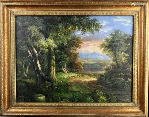 FRAMED OIL PAINTING BY R.WHITELY