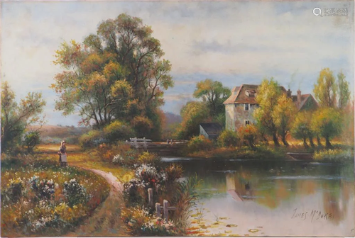 OIL PAINTING OF LANDSCAPE BY JAMES MCDUKEI