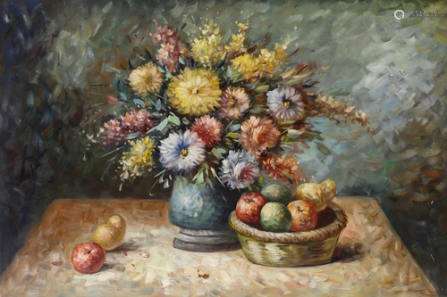 OIL PAINTING ON CANVAS OF STILL LIFE