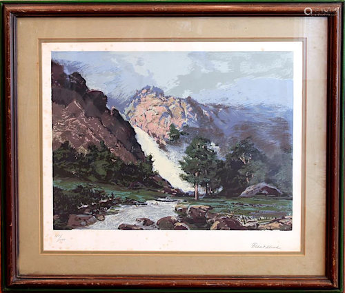 FRAMED PRINT OF LANDSCAPE BY ROBERT WOOD