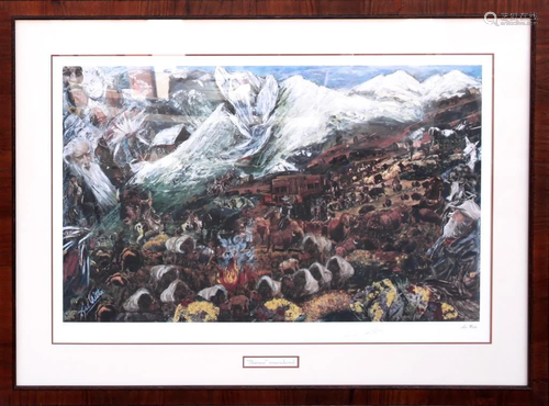 FRAMED PAINTING OF SHAVANO BY LEO WITTE