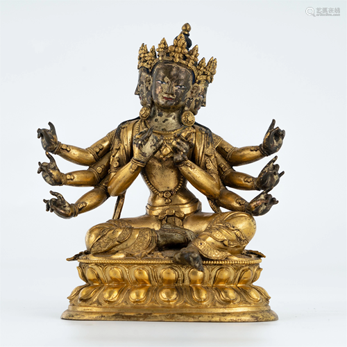 A Gilt-Bronze figure of Mahapratisara