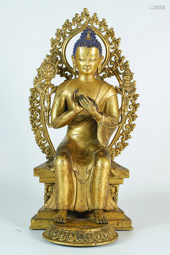 A Bronze Figure of Maitreya