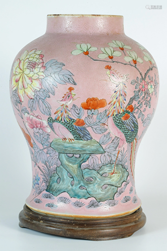 A Famille-Rose 'Floral' Jar