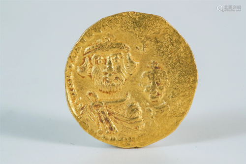 A Yellow Gold Coin
