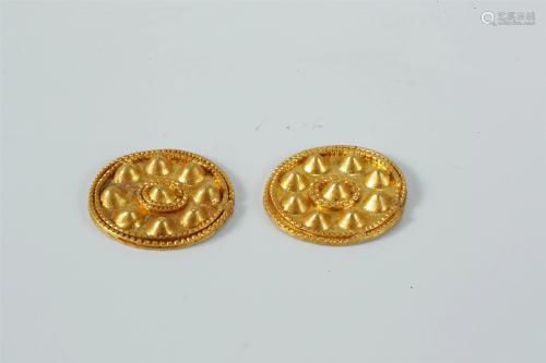 A Pair of Gold 'Mountain'