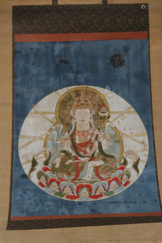 A Painting of Gautama Buddha with Crown