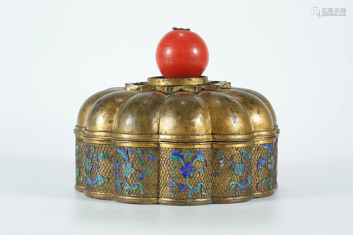 A CloisonnÃ© enamel Box and Cover