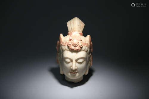 Stone buddha head