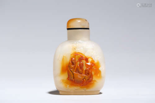 Agate character snuff bottle