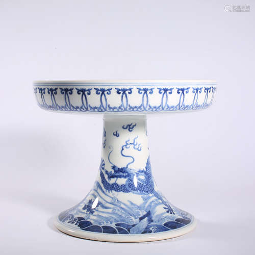 Qing Dynasty-Qianlong Blue and White Table