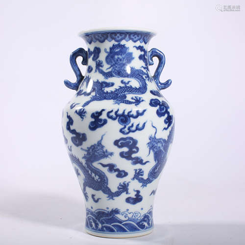 Qing Dynasty-Qianlong Daoguang Double-ear Vase