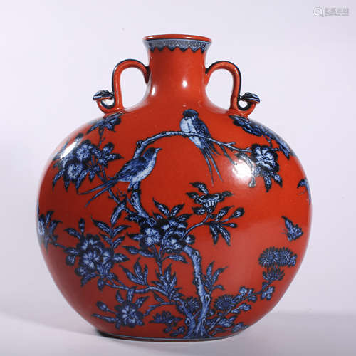 Qing Dynasty-Qianlong Doucai Double-ear Vase