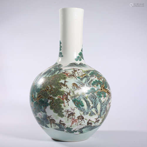 Qing-Qianlong famille rose vase