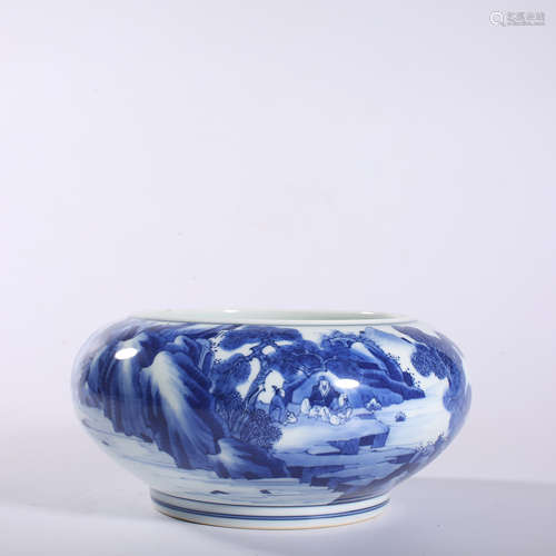 Qing-Kangxi blue and white water bowl