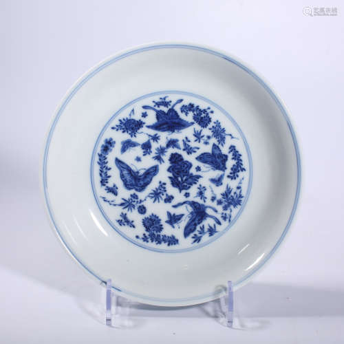 Qing Dynasty-Qianlong Blue and White Plate