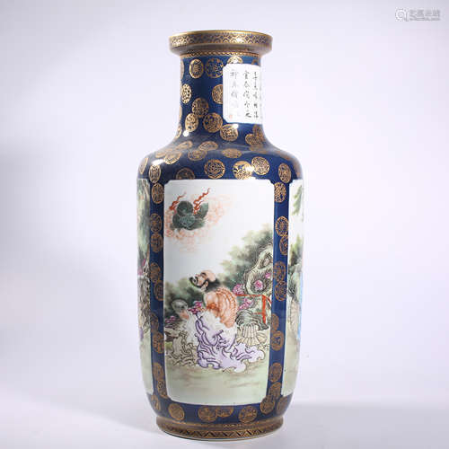 Qing-Qianlong famille rose vase