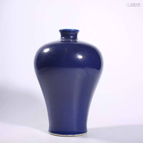 Qing-Yongzheng Ji blue plum vase