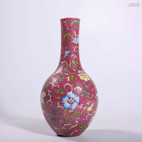 Qing-Qianlong famille rose vase