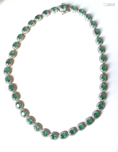 Emerald and Diamond necklace