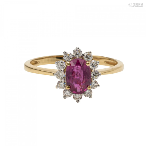 18kt Ruby and Diamond Ring