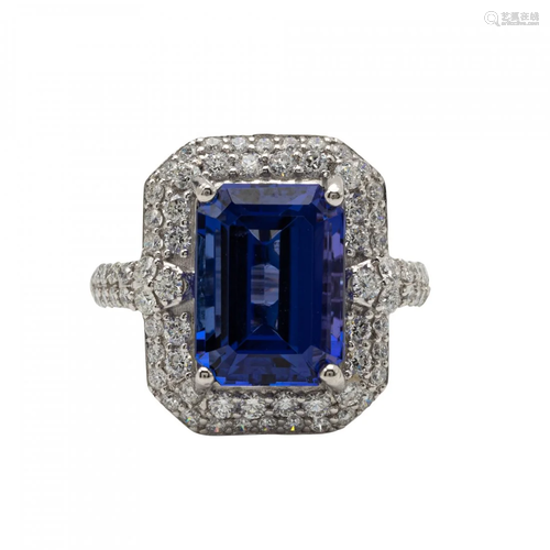 Tanzanite and Diamond Ring