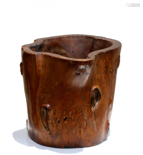 A Bamboo Brush Pot, Chinese, late 19th century