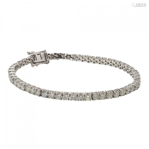 18KT Gold and Diamond Tennis Bracelet