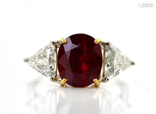 18kt Ruby and Diamond Ring