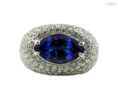 Tanzanite and Diamond Ring