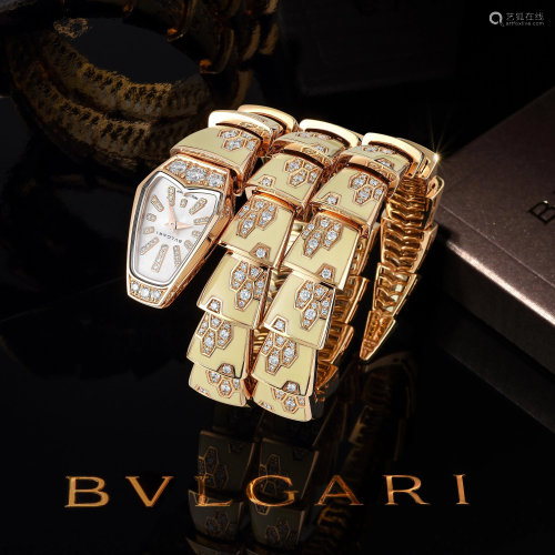 Bulgari Serpenti Scaglie in 18K Rose Gold with Diamonds