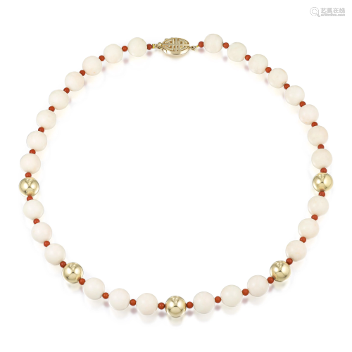 Gump's Angel Skin Coral Necklace