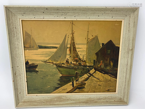 Anthony Thieme Set of 4 Prints. Boats Returning