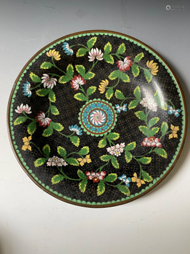 A Chinese Antique Cloisonne Plate