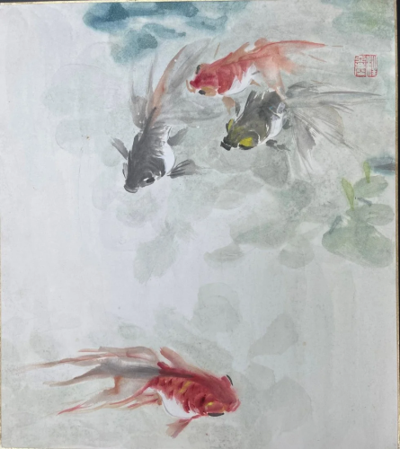 A Chinese Painting Ink and Color on Paper by Wang