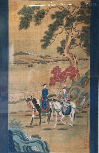 Chinese Painting Ink and Color on Paper Attributed To
