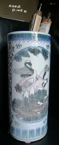 SUPPER LARGE CHINESE SCROLL PAINTING CONTAINER