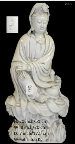 CHINESE BLANC DE CHINA DEHUA GUAN YIN HE CHAO ZONG