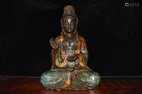 Old Collection of Cloisonne Guanyin Size