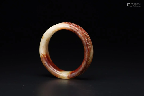 Old collection of Hetian jade fine jade bracelet,