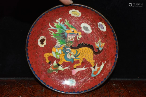 Old Cloisonne Plates Size