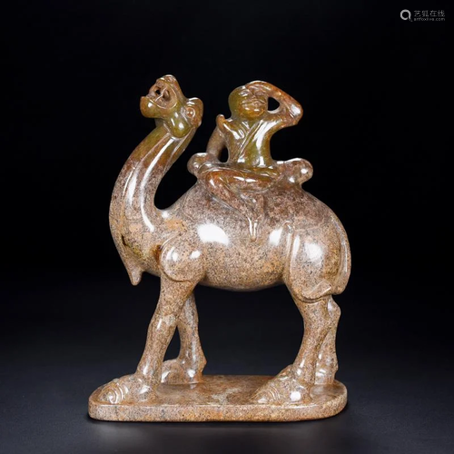 The old collection, the best Hetian jade camel, the