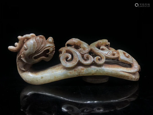 Old Topaz Fights Han, Panlong Hollowed Dragon Hook Size