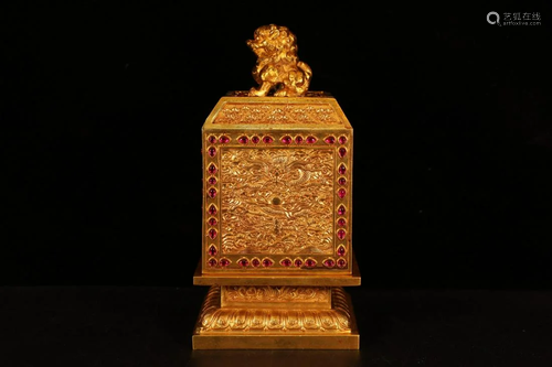 The collection of gilt seals from the Qing Dynasty,