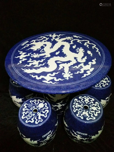 Ming, a set of four stools for a tea table with a