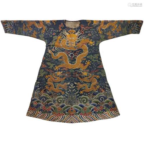 chinese brocade jifu robe with dragon pattern