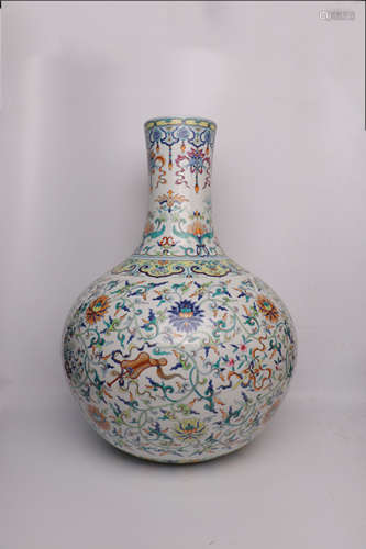 chinese doucai porcelain globular vase