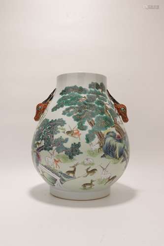 chinese famille rose porcelain pot