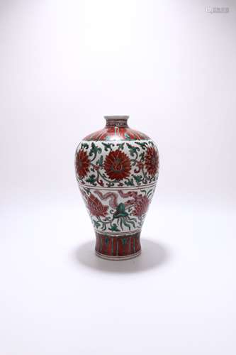 chinese underglaze red porcelain meiping