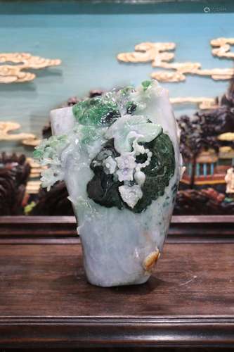 chinese jadeite brush pot